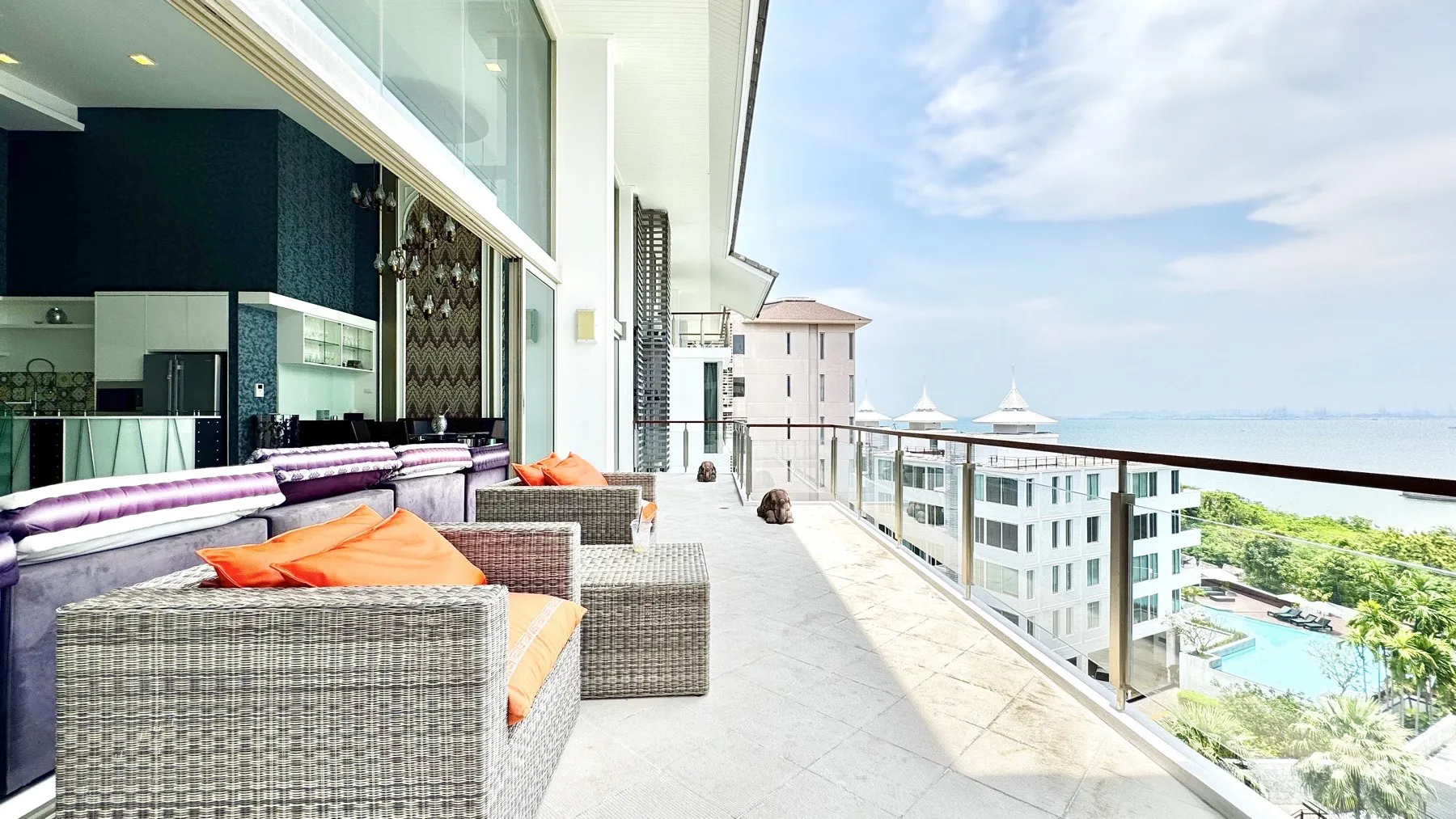 3 Bed Sea View Duplex for Rent in Na Kluea, North Pattaya — photo 6