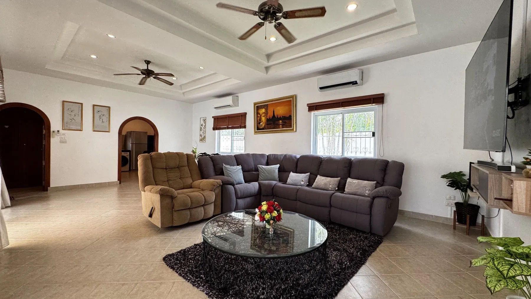 Pet Friendly 4+1 Bedroom Pool Villa on Spacious Land for Sale & Rent near Maprachan Lake Pattaya